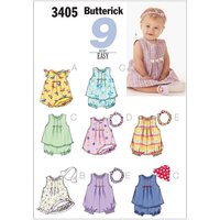 Butterick Sewing Pattern 3405 - Babies Top & Accessories NB-M B3405NB New Born-M
