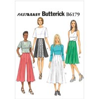 Butterick Sewing Pattern 6179 (E5) - Misses Skirt & Culottes 14-22 B6179E5 14-22