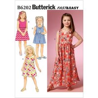 Butterick Sewing Pattern 6202 (CL) - Girl Dress & Culottes Age 6-8 B6202CL Age 6-8