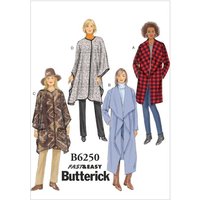 Butterick Sewing Pattern 6250 (ZZ) - Misses Jacket Coat & Wrap L-XXL B6250ZZ L-XXL