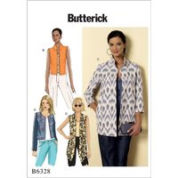 Butterick Sewing Pattern 6328 (F5) - Misses Open Front Jackets 16-24 B6328F5 16-24