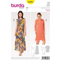 Burda Sewing Pattern 6498 - Women's Two Layered Dress 8-20 X06498BURDA 8-20