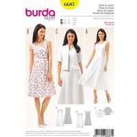 Burda Sewing Pattern 6687 - Women's Dress and Jacket X06687BURDA 10-24
