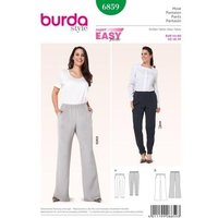 Burda Sewing Pattern 6859 - Plus Size Pants 18-34 X06859BURDA 18 - 34