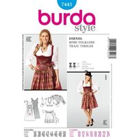 Burda Sewing Pattern 7443 - Dirndl Dress 10-24 X07443BURDA 10-24