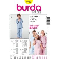 Burda Sewing Pattern 9747 - Pyjamas Age 3-15 X09747BURDA 3-15