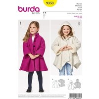 Burda Sewing Pattern Child's A-Line Coat X09353BURDA Age 2-7