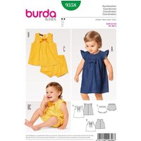 Burda Sewing Pattern 9358 - Baby Dress, Top and Panties Age 3 months - 2  X09358BURDA 3 months - 2 yrs
