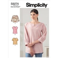 Simplicity Sewing Pattern 9274 (U5) - Misses Tops 16-24 S9274U5 16-24