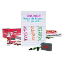 Show - me Class Pack Drywipe Boards with Pens and Erasers - Lined/Plain A4 - 35 sets with FREE Teachers' Resources