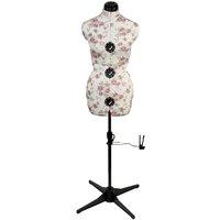 Sew Stylish Tailors Dummy Vintage Floral Small White UK Dress Size 10-16