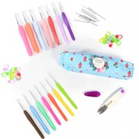 Abakhan Crochet Hook and Accessory Set 14 Pack Multi 2.00mm - 10.00mm