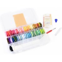 Abakhan Embroidery Thread Box with Accessories 50 Pack Multi 22.9 x 14.4 x 4.7cm