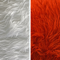 Short Pile Acrylic Faux Fur Fabric White 150cm