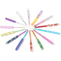 Abakhan Soft Grip Crochet Hook Set 14 Pack Multi 2.00mm - 10.00mm