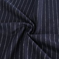 Wool Melton Pinstripe Fabric 5 Navy 148cm