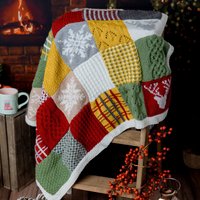 Yuletide Patchwork Blanket 1076 in Emu Classic DK - Yarn Pack & Pattern Multi 10 x 100g