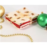 5 Fat Quarter Bundle Christmas Cotton Fabric with Foil Scandi Fun 50x52cm