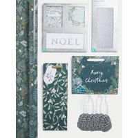 M&S Green 3M Christmas Gift Wrap with Cards Tags Bags & Tissue