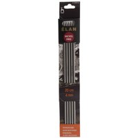 Pony Stainless Steel 20cm Elan Double Knitting Needles - Set of Five - 4.00mm (P35513)