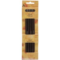 Pony Rosewood 20cm Double-Point Knitting Needles - Set of 5 - 20cm x 7.5mm (P36817)