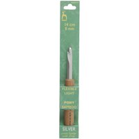 Pony Bamboo Silver Crochet Hook - 8.0mm (UK 0 - US L/11)